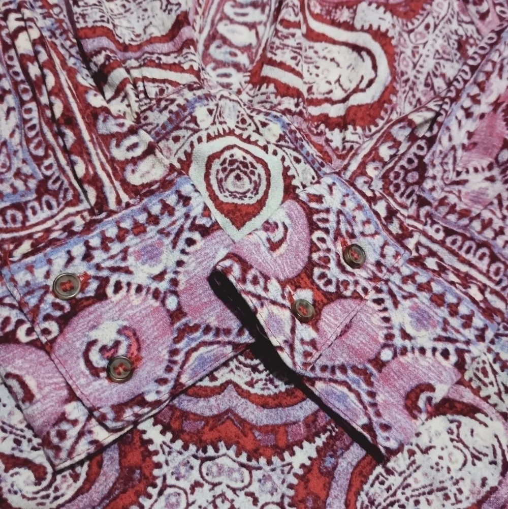 FREE PEOPLE Wild and Free Paisley Crop Top Pink Purple SP